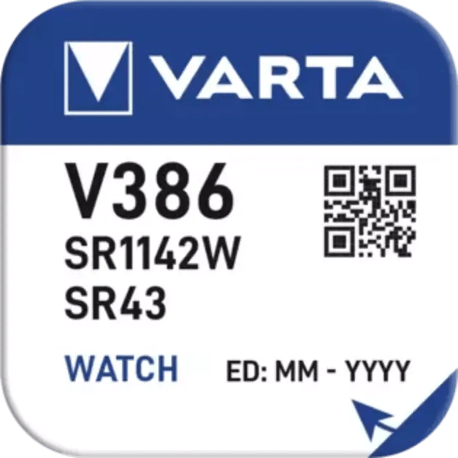 🔋 Varta 386 (43W) Silver Oxide mini blister 1 - Dutch|Thrift