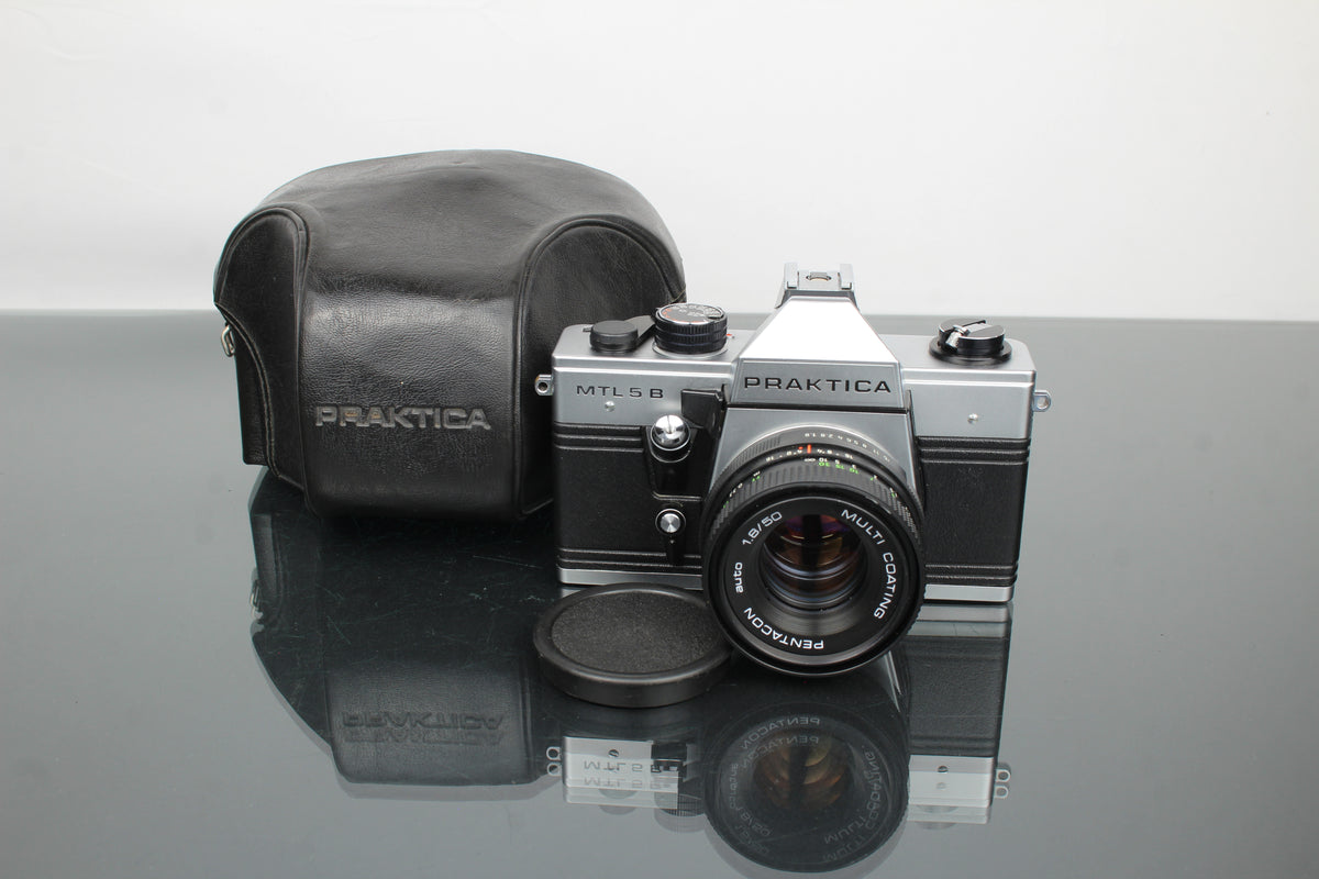 Praktika MLT 5 B + Pentacon auto 1.8/50 lens (M42 bevestiging)