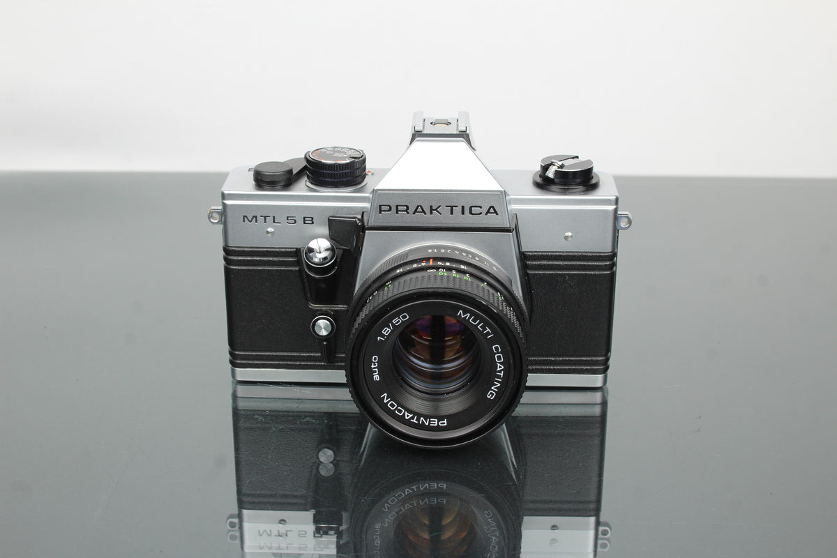 Praktika MLT 5 B + Pentacon auto 1.8/50 lens (M42 bevestiging)