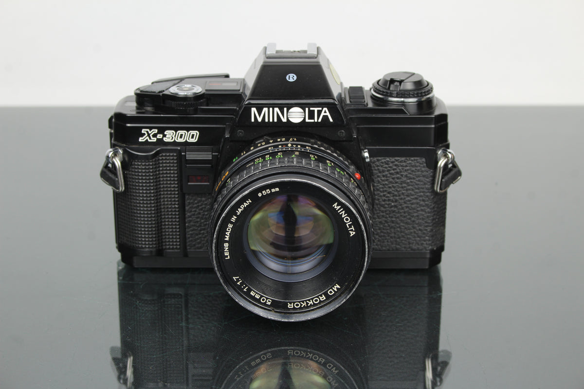 Minolta X-300 + objectif MD Rokkor 50mm 1:1.7 55mm