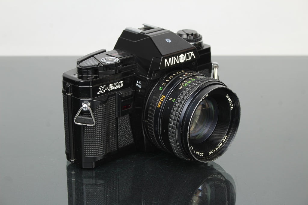 Minolta X-300 + objectif MD Rokkor 50mm 1:1.7 55mm