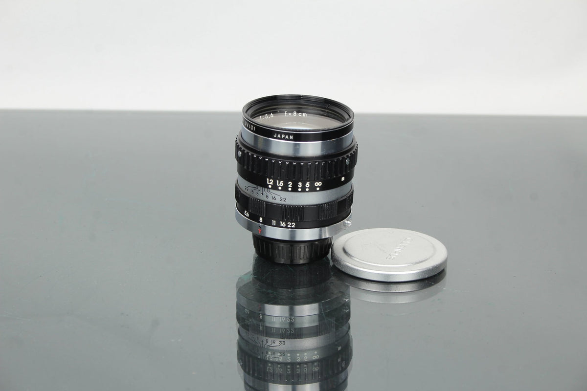 Olympus E.Zuiko - T 1:5.6 f=8cm Lens for Olympus ACE Mount - Dutch|Thrift