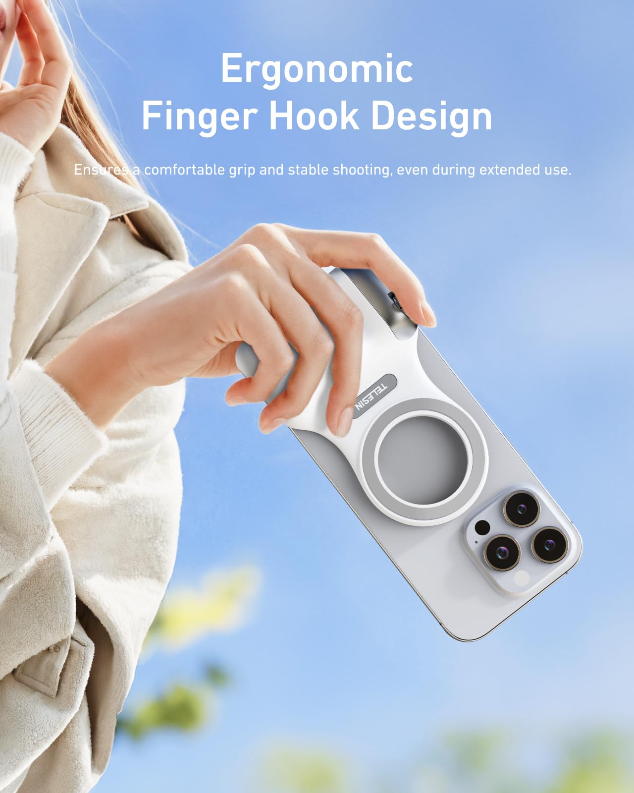 TELESIN Fun Shot MagSafe Phone grip + Fill light - Dutch|Thrift